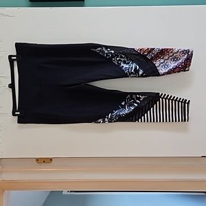 Athleta leggings, large, navy/multi color
